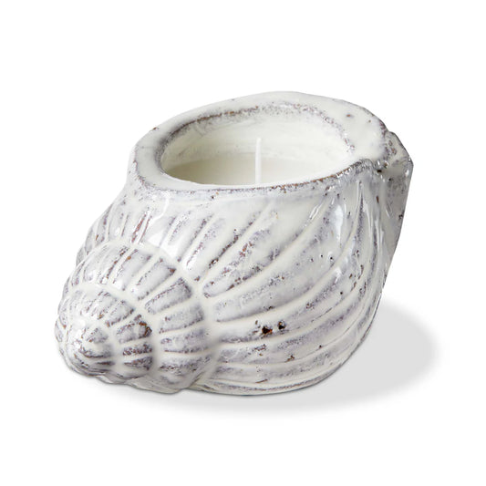 Shell Citronella Candle | White