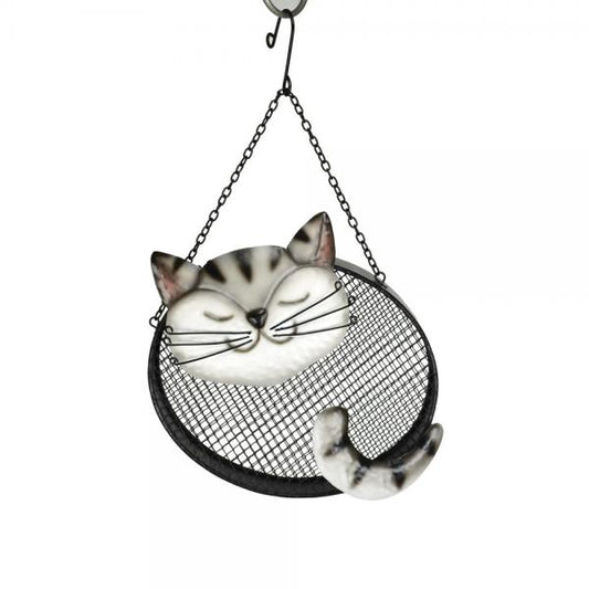 Black & White Cat Bird Feeder