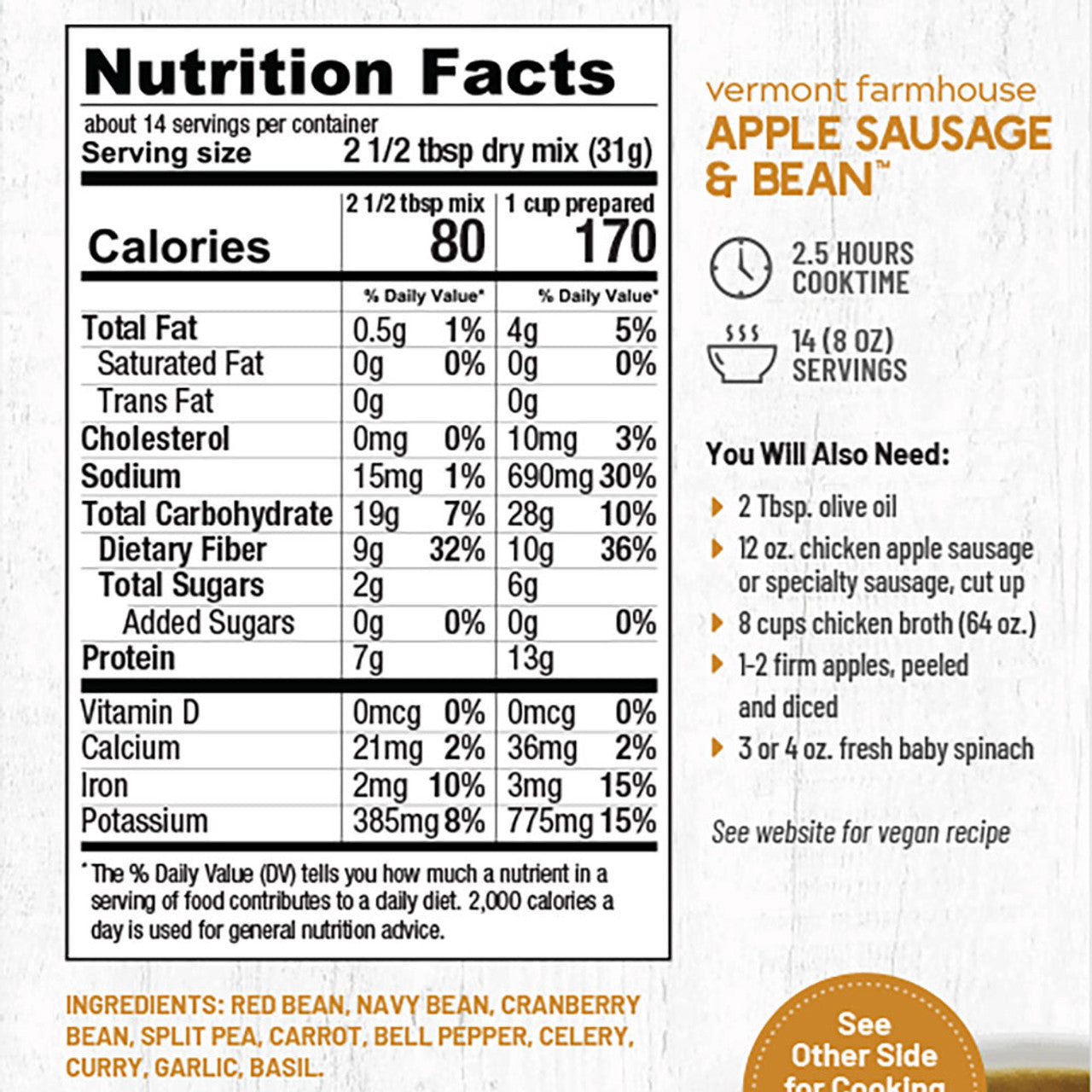 Vermont Farmhouse Apple, Sausage, & Bean Soup Mix