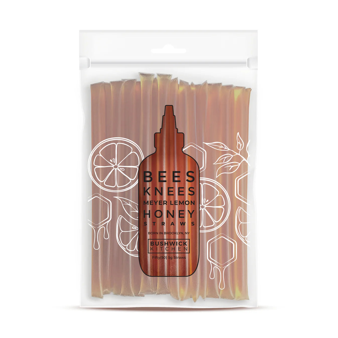 Lemon Bees Knees Meyer Honey Straws