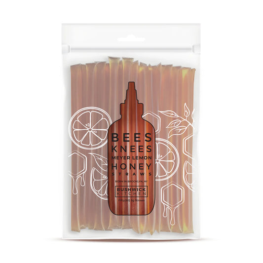 Lemon Bees Knees Meyer Honey Straws