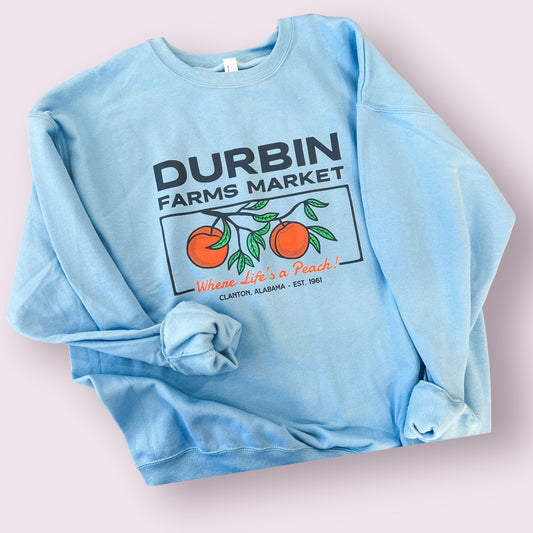 Durbin's Sweatshirt | Lt Blue/Peach