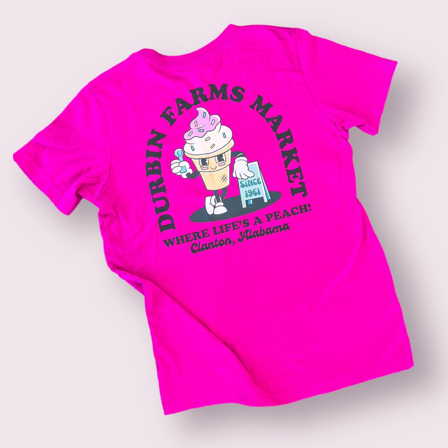 Youth Durbin’s Ice Cream Cartoon Tee | Pink