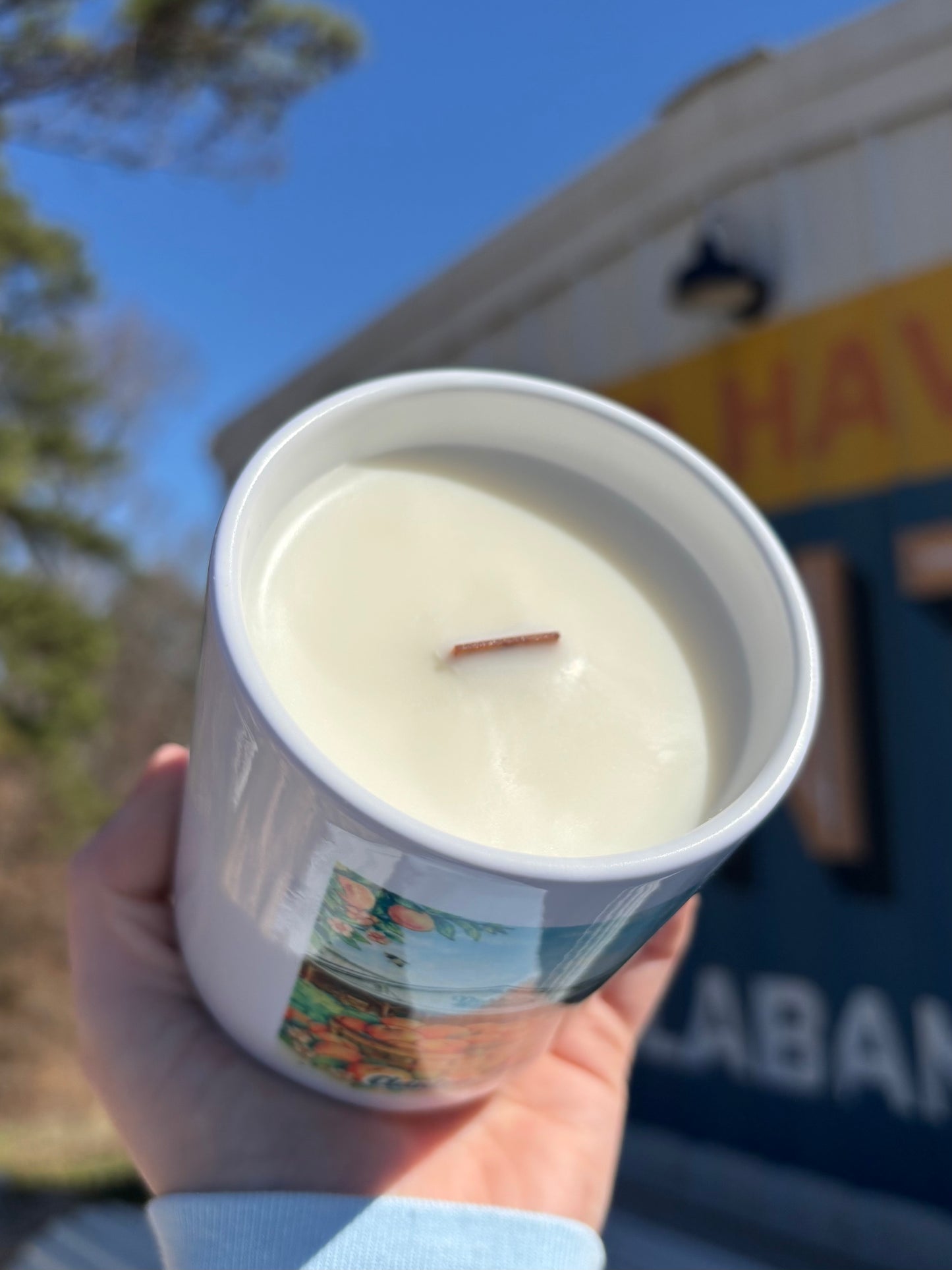 Ceramic Candle - Fresh Peach | Woodwick