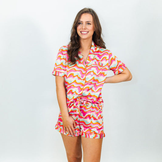 Stay Groovy Pajama Short Set