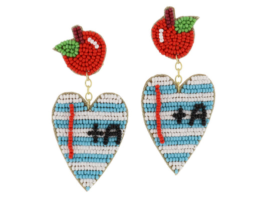 Apple & Paper Heart Earrings