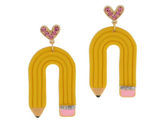 Clay Curved Pencil Earrings