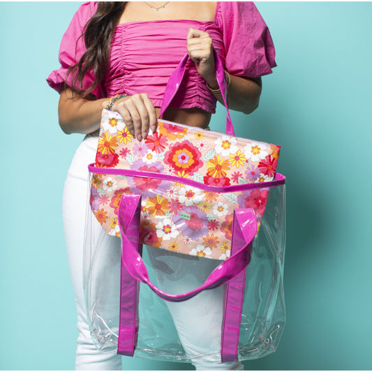 Clear Tote with Insert | Flower Power