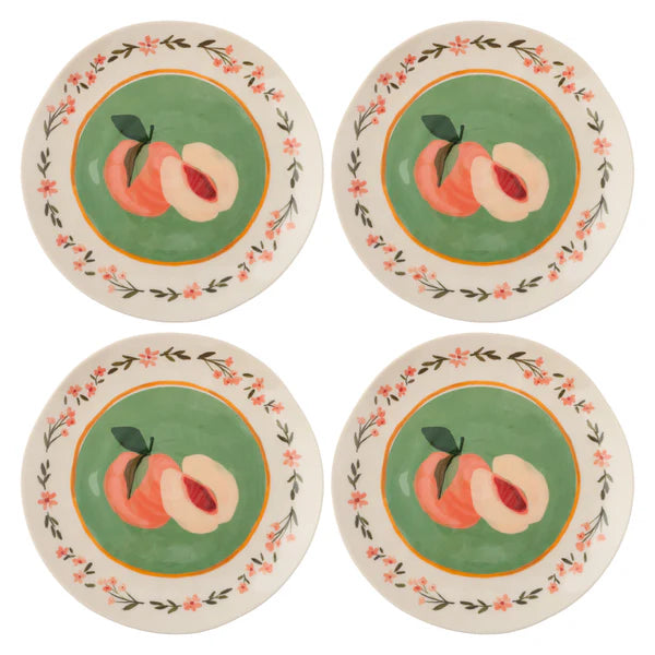 Peaches Salad Plate Set