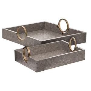 Gray Wooden Trays