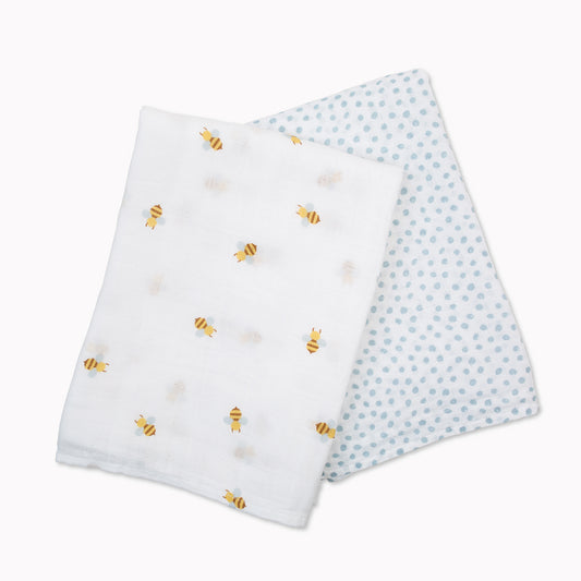 Lulujo Swaddle | Bees & Dots