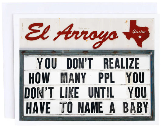 Baby Names Card