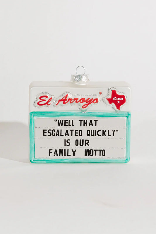 Family Motto Ornament