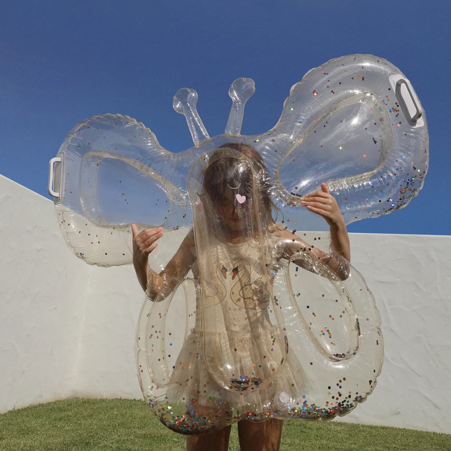 Kids Lie On Float | Butterfly Glitter