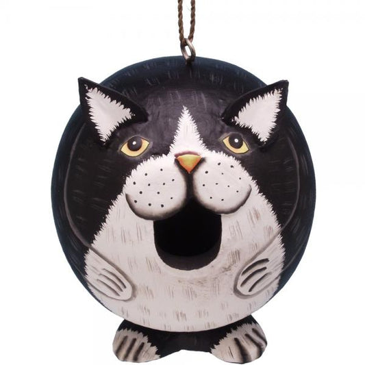 Black & White Cat Gord-O Bird House