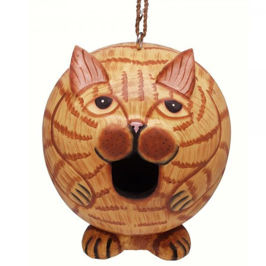 Orange Tabby Cat Gord-O Bird House