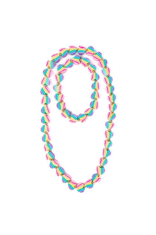 Heart of Many Colors Necklace & Bracelet Set