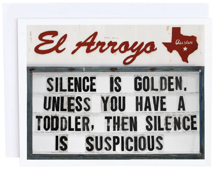 Silence is Golden Card