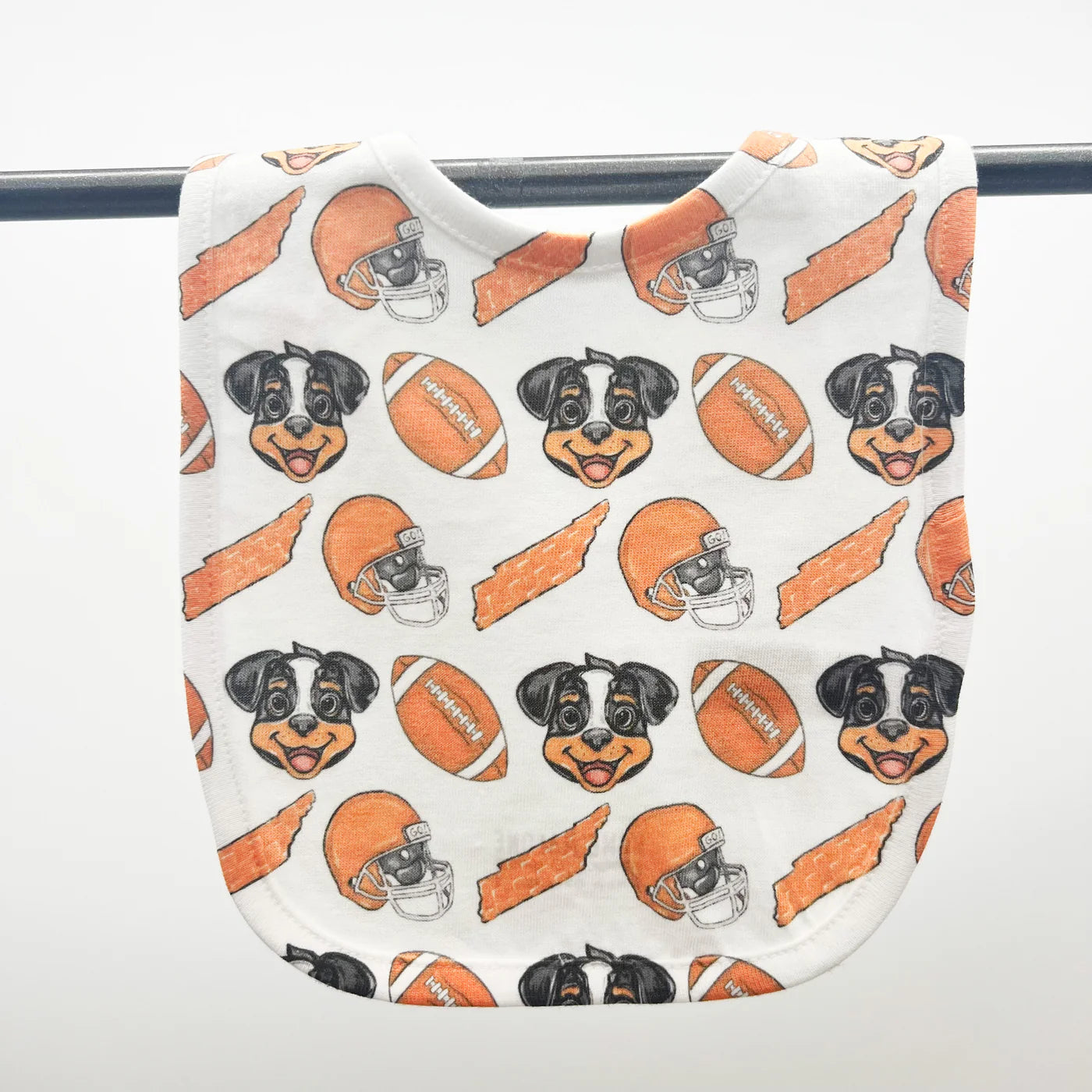 Blue Tick Coonhound Football Baby Bib