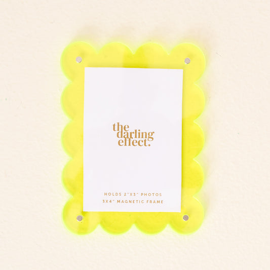 Mini Picture Frame Magnet | Neon Yellow