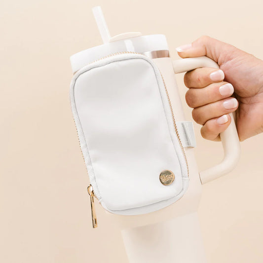 White Tumbler Fanny Pack