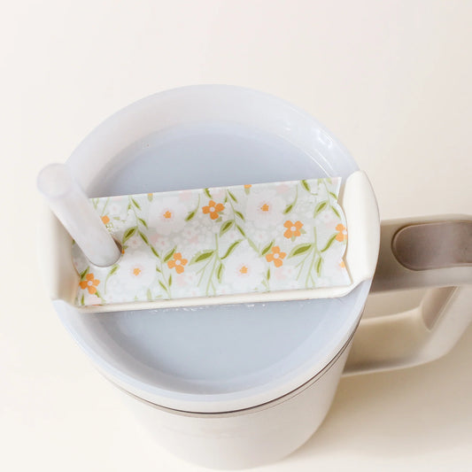 Floral Haven Sage Tumbler Lid Tag