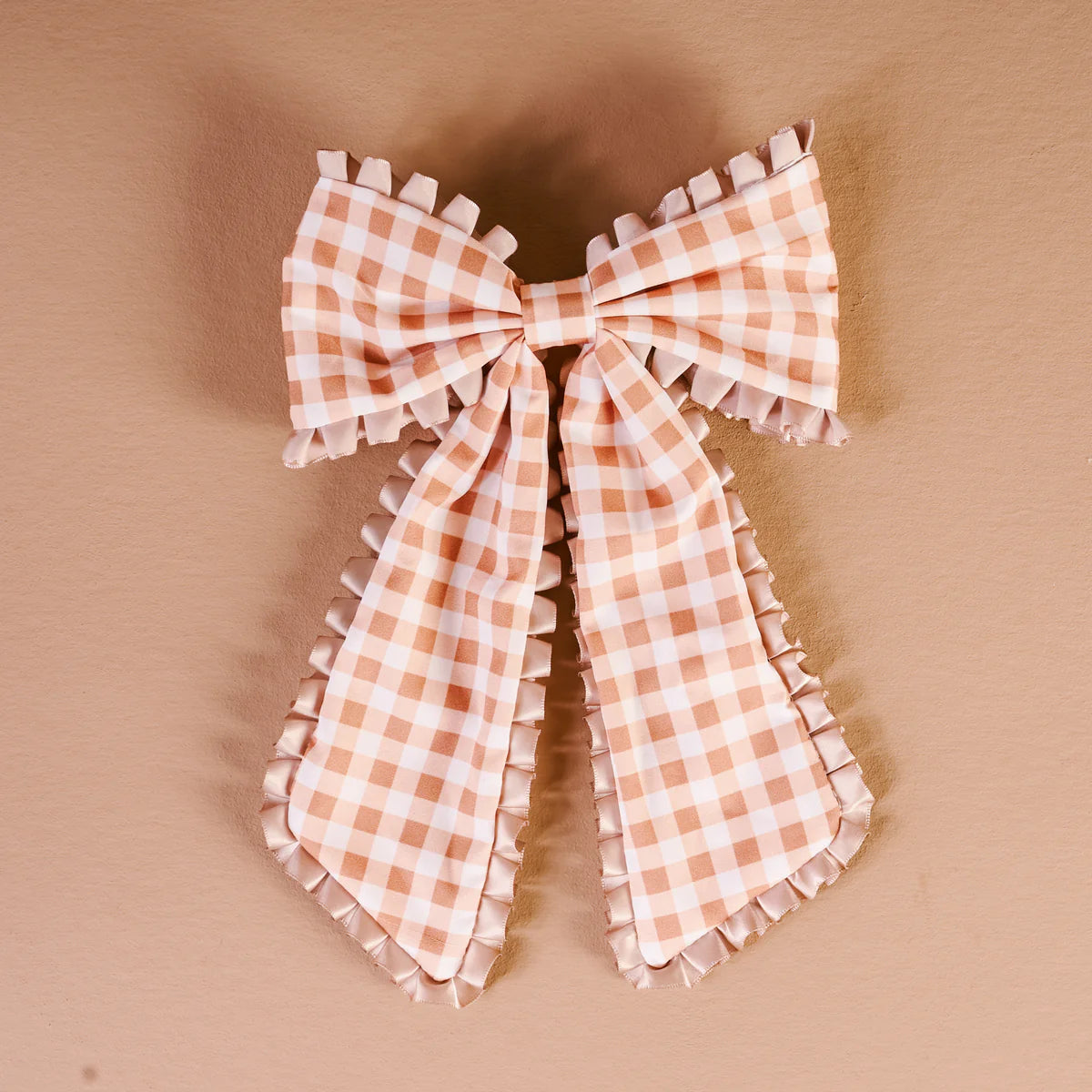 Maple Gingham Hair Bow