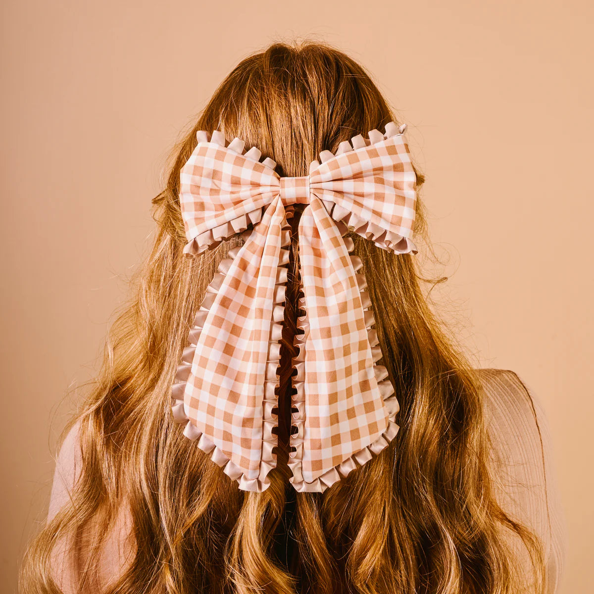 Maple Gingham Hair Bow