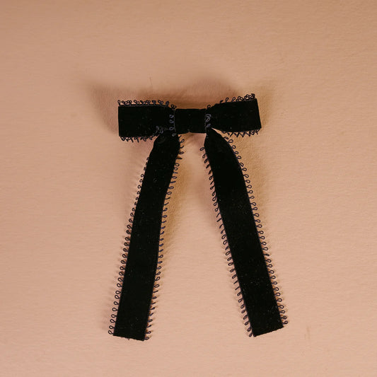 Black Vintage Hair Bow