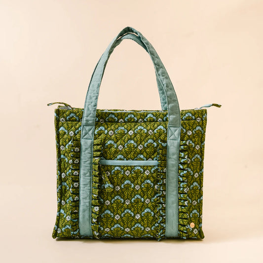 Everbloom Forest Green Tote