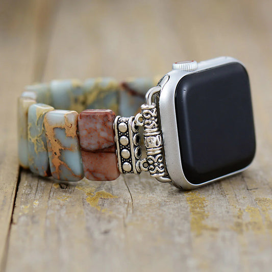 Earth Tibetan Jasper Stretch Apple Watch Strap