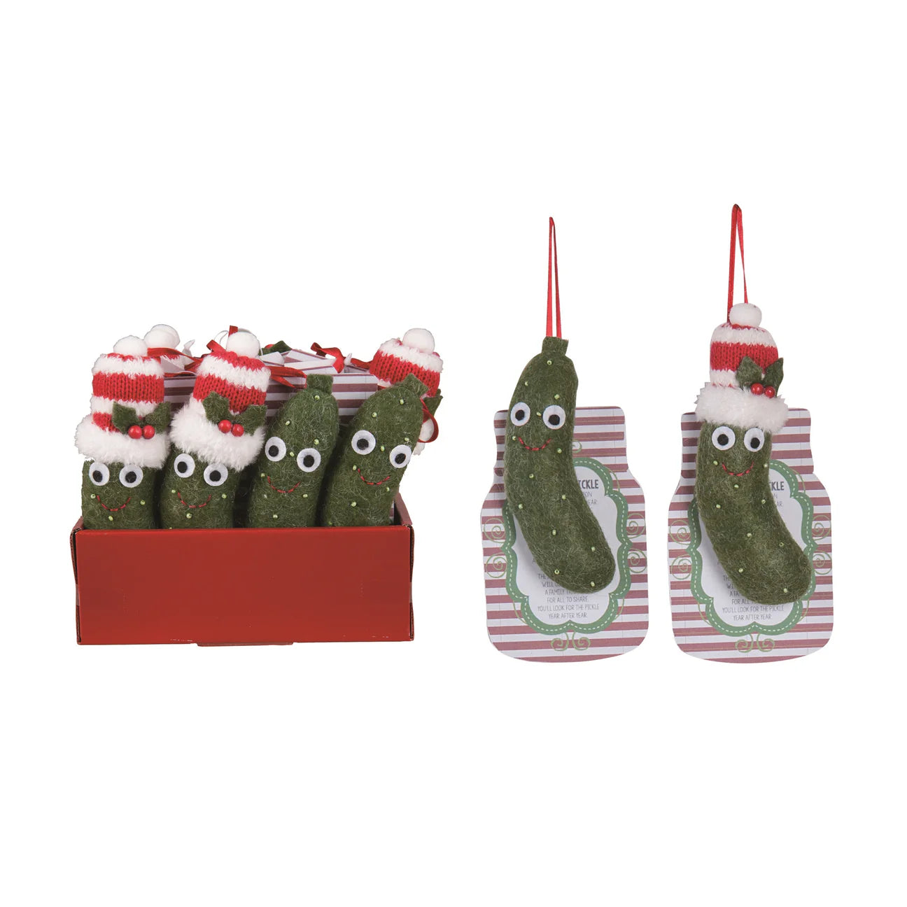 Felt Pickle Ornaments