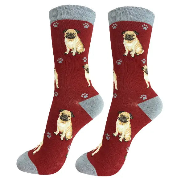 Tan Pug Socks