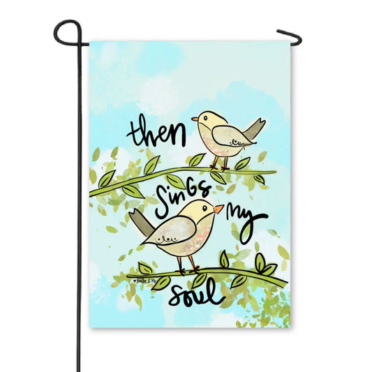 Then Sings My Soul Birds Garden Flag