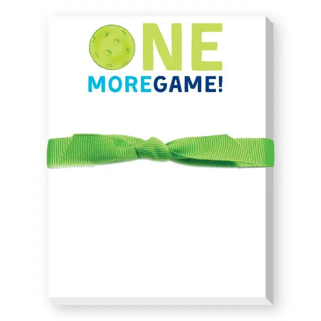 One More Game Pickleball Notepad