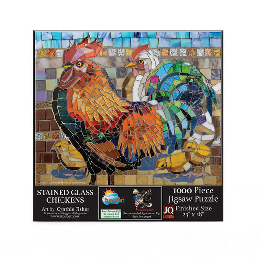 Stained Glass Chickens Puzzle