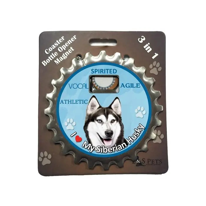 Siberian Husky |  3 in 1 Magnetic Coaster