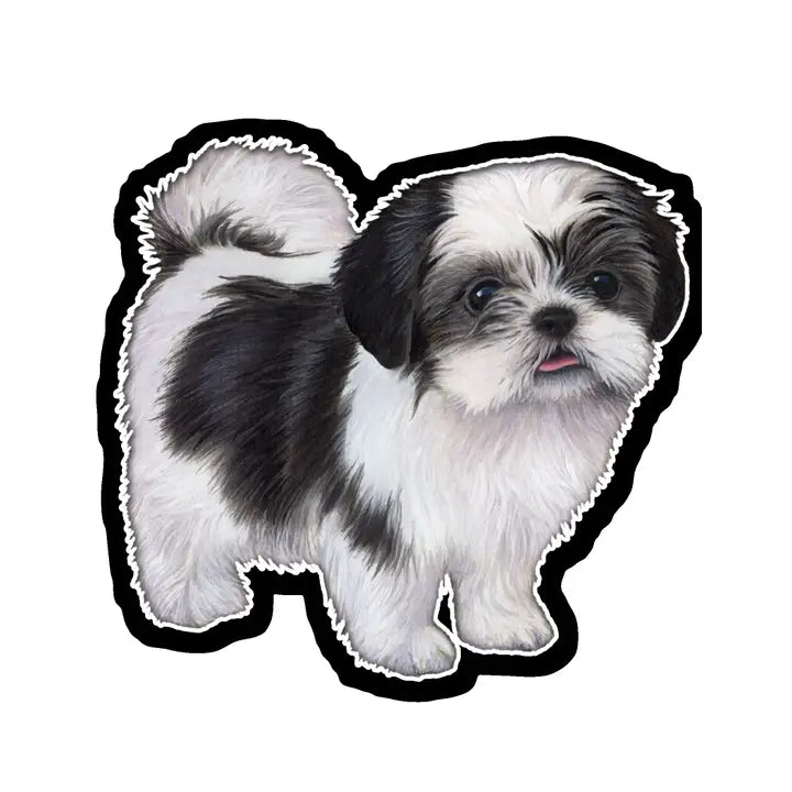 Black & White Shih Tzu Puppy | Sticker