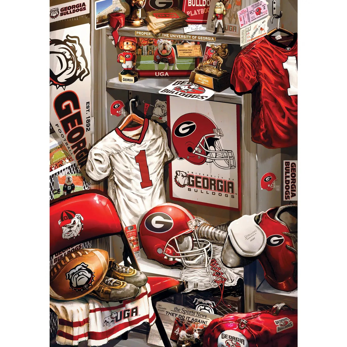 Georgia Bulldogs Locker Room Puzzle