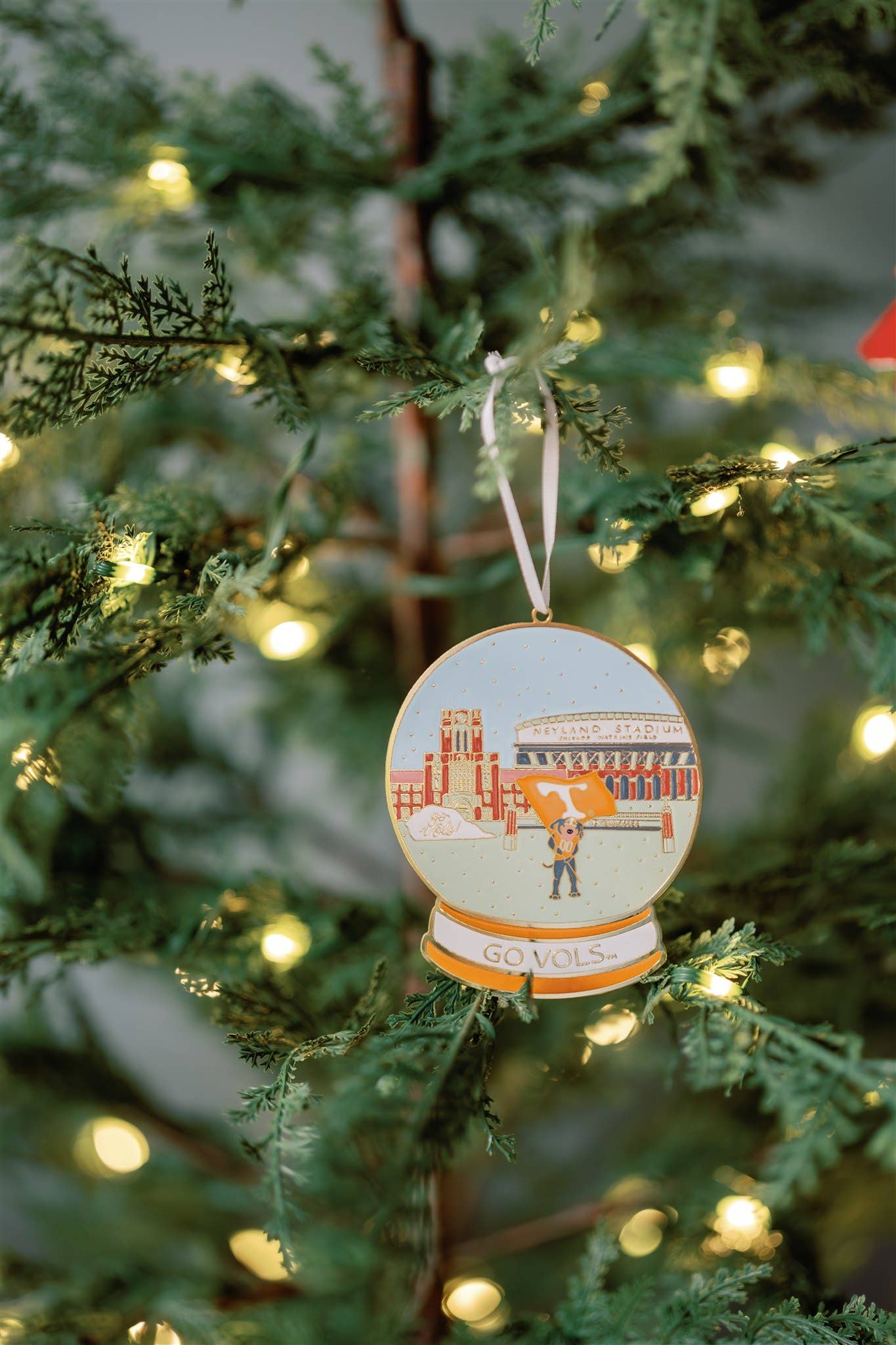 Enamel Tennessee Snow Globe Ornament, Christmas