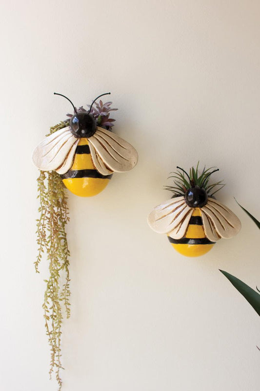 Ceramic Bees Wall Planter