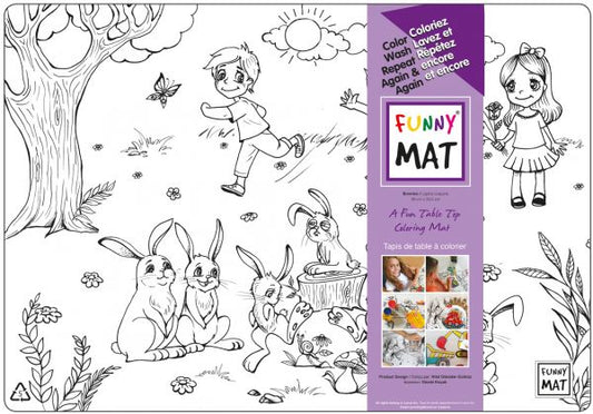 Bunnies Coloring Mat