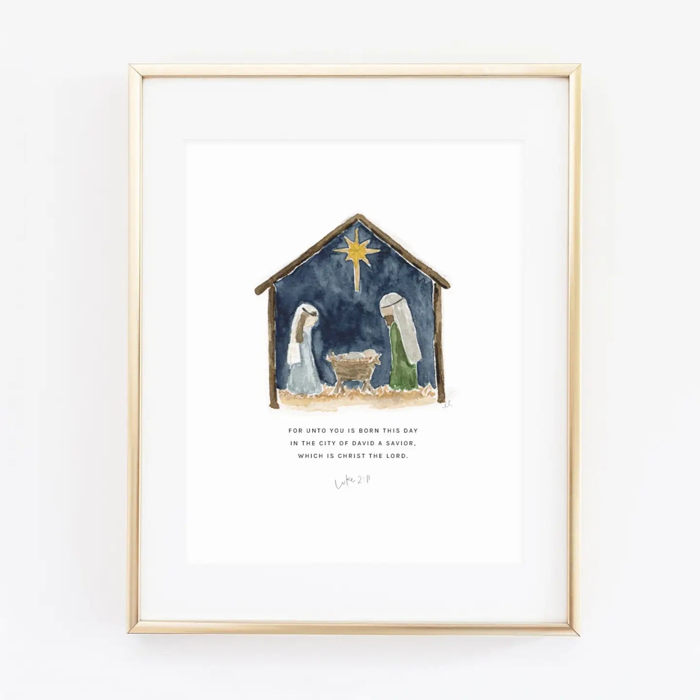 Nativity Scripture Art Print