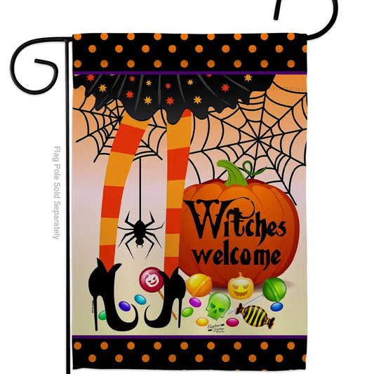 Witches Welcome Garden Flag