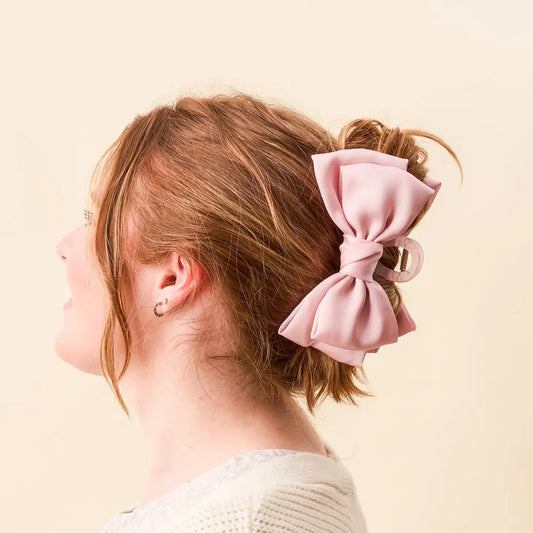 Bow Claw Clip | Blush
