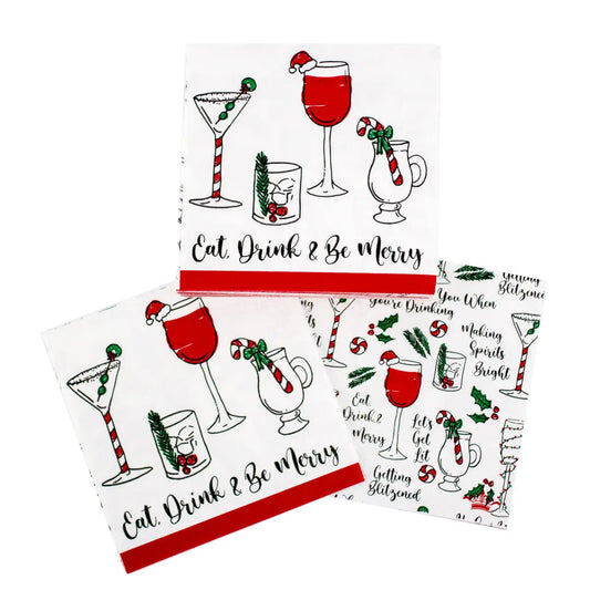 Eat, Drink, & Be Merry Cocktail Napkins