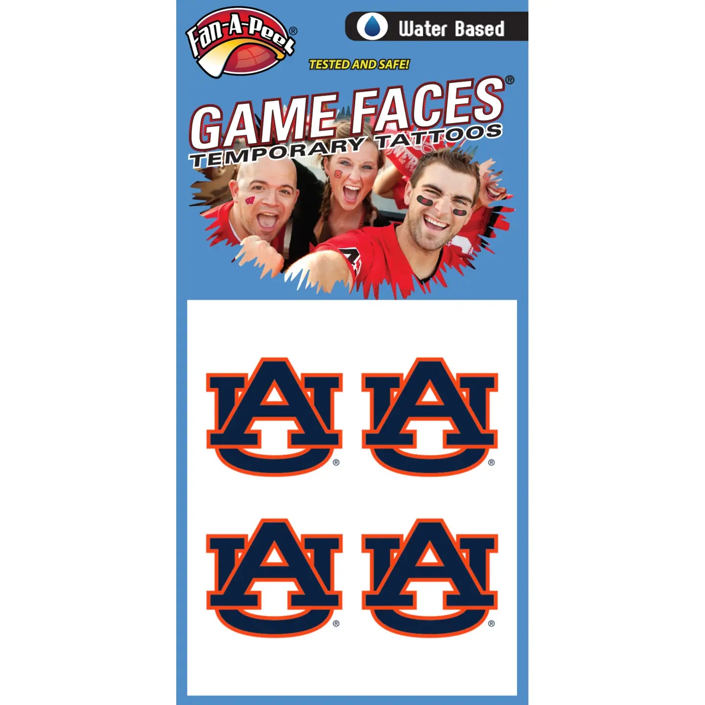 Auburn Emblem Temporary Tattoos