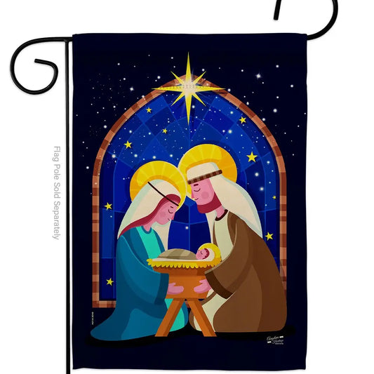 Birth of Jesus Nativity Garden Flag