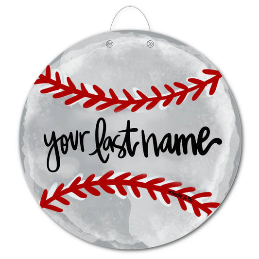 Personalizable Baseball Door Hanger