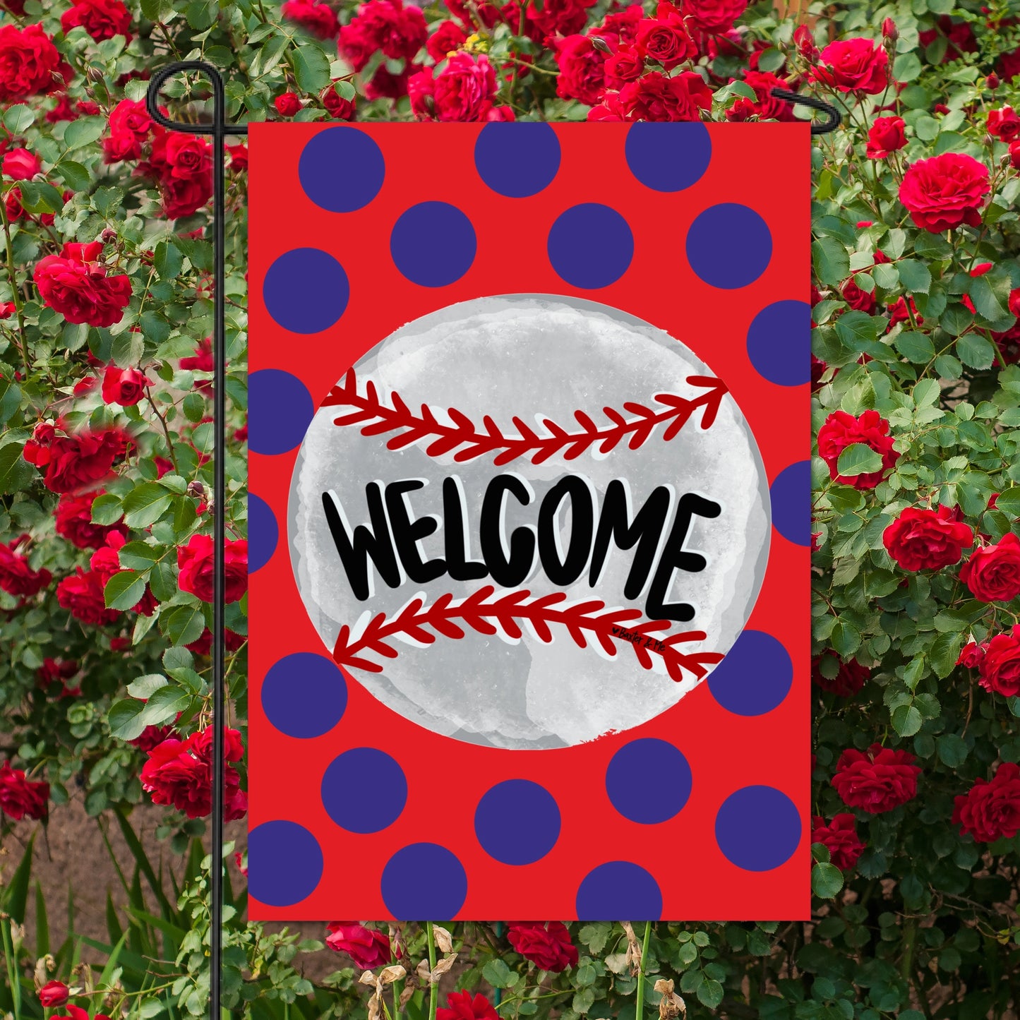 Baseball Team Colors Garden Flag